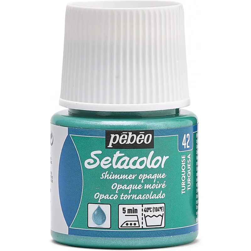 دهان أقمشة Pebeo Setacolor لامع تركواز 45 مل