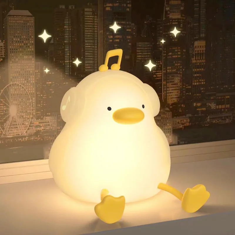 مصباح ليلي على شكل بطة من Crtivetoys للغرف