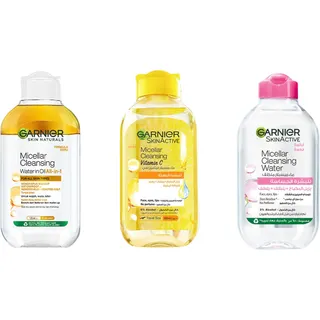 مجموعة Garnier ميسيلار: ماء أرغان، فيتامين سي، وكلاسيك 100 مل