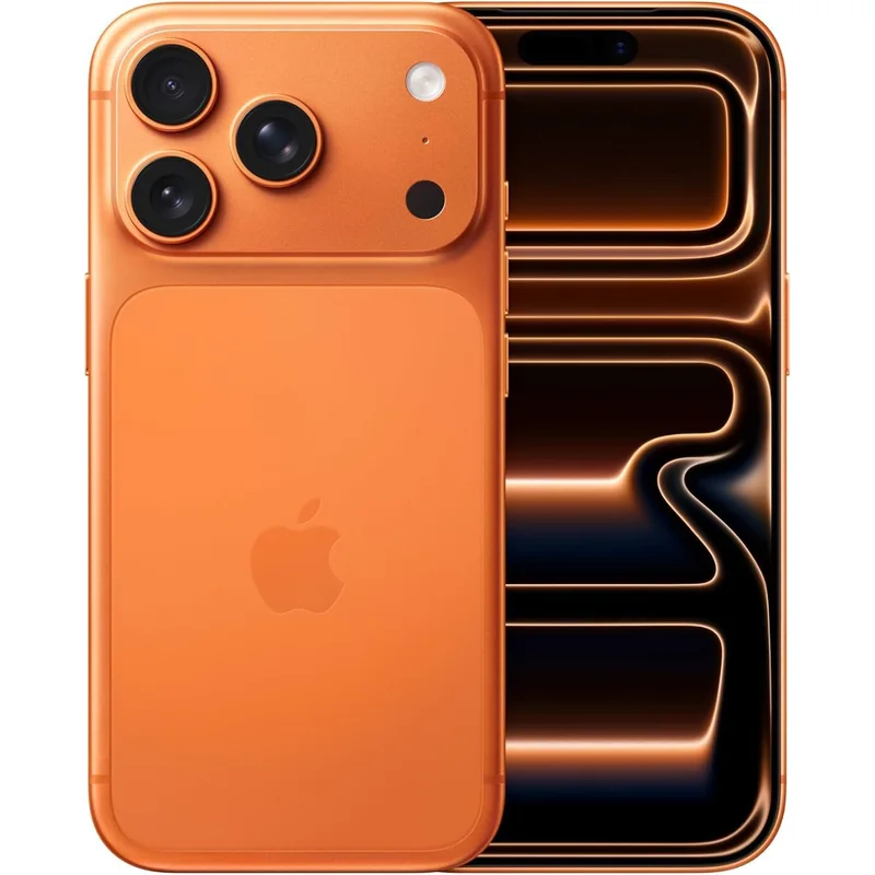 ابل آيفون 17 برو (256 جيجابايت) برتقالي كوني مع Face ID وضمان رسمي سنتين