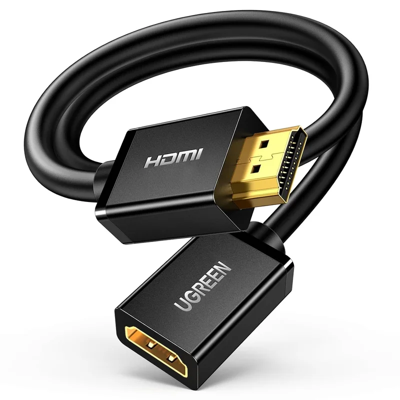 كابل HDMI من يو جرين ذكر إلى أنثى - أسود 3 متر