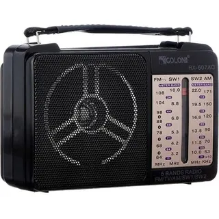 راديو Golon RX-607AC FM/AM أسود - مثالي للقرآن الكريم