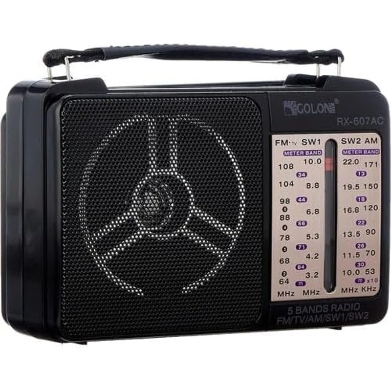 راديو Golon RX-607AC FM/AM أسود - مثالي للقرآن الكريم
