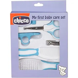 طقم عناية بأظافر وشعر الطفل من Chicco أزرق