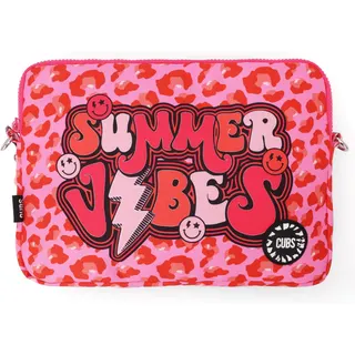 حقيبة لابتوب 13 بوصة Cubs بتصميم Summer Vibes Leopard