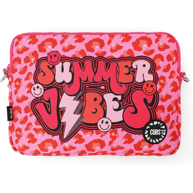حقيبة لابتوب 13 بوصة Cubs بتصميم Summer Vibes Leopard