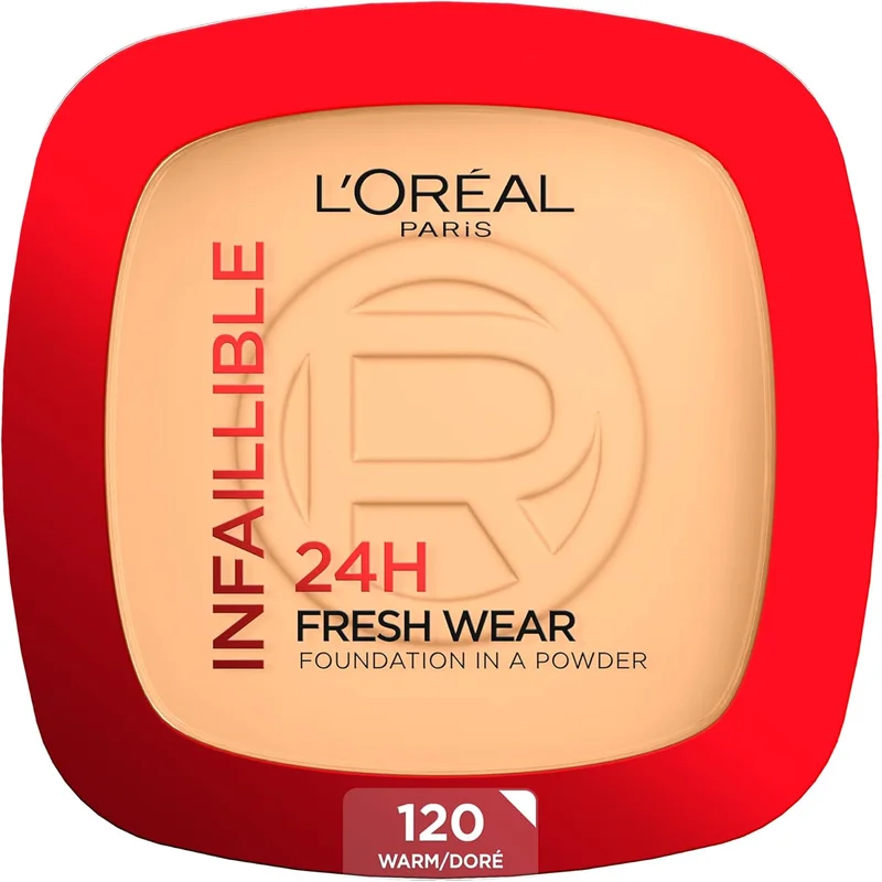 كريم أساس بودرة من L'Oreal Paris بتغطية كاملة مطفية ومقاوم للماء