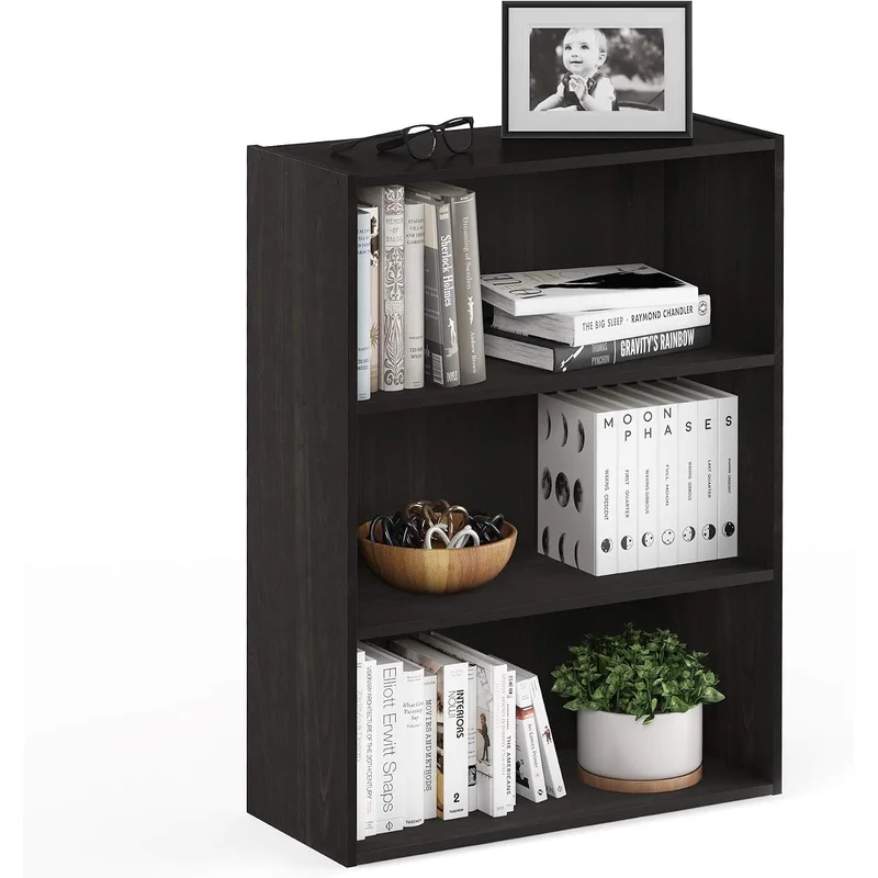رف كتب مفتوح من 3 طبقات Furinno Pasir خشبي