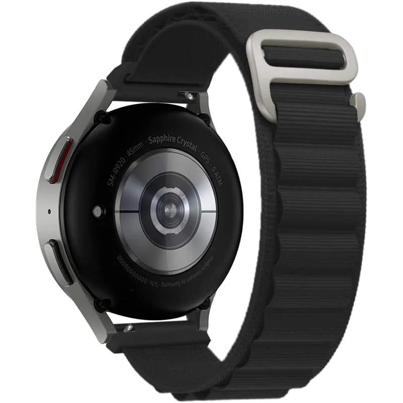 سوار ساعة نايلون أسود قابل للتعديل من BlackPro
