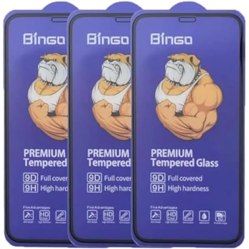 واقي شاشة زجاجي 9D لآيفون 11 برو من Bingo