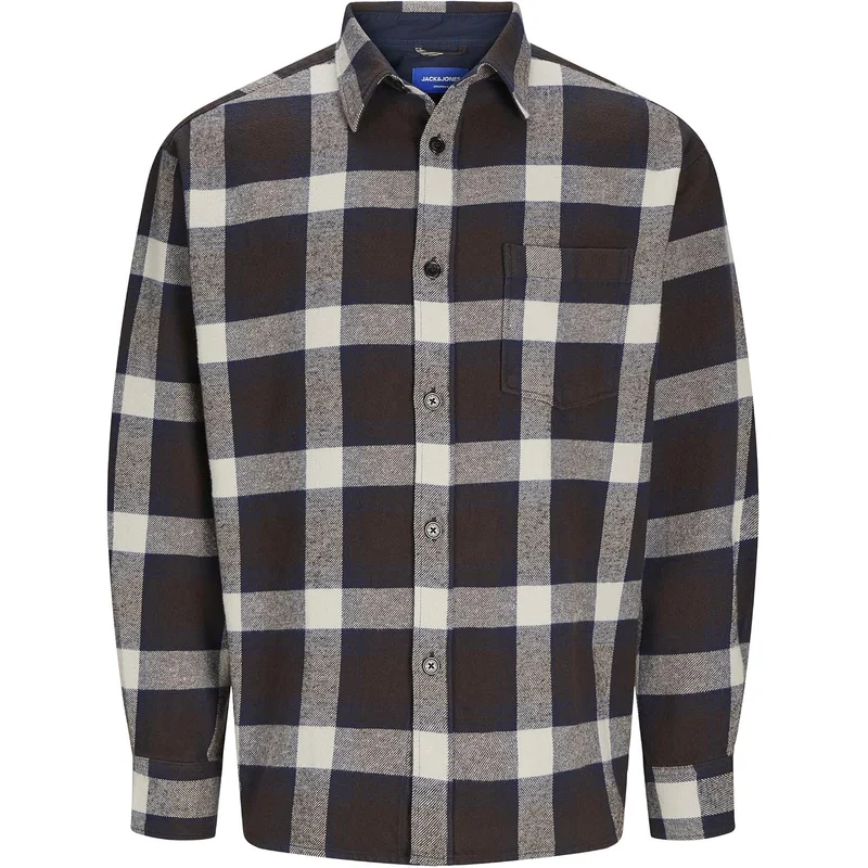 قميص فلانيل رجالي بأكمام طويلة من Jack & Jones لإطلالة كاجوال