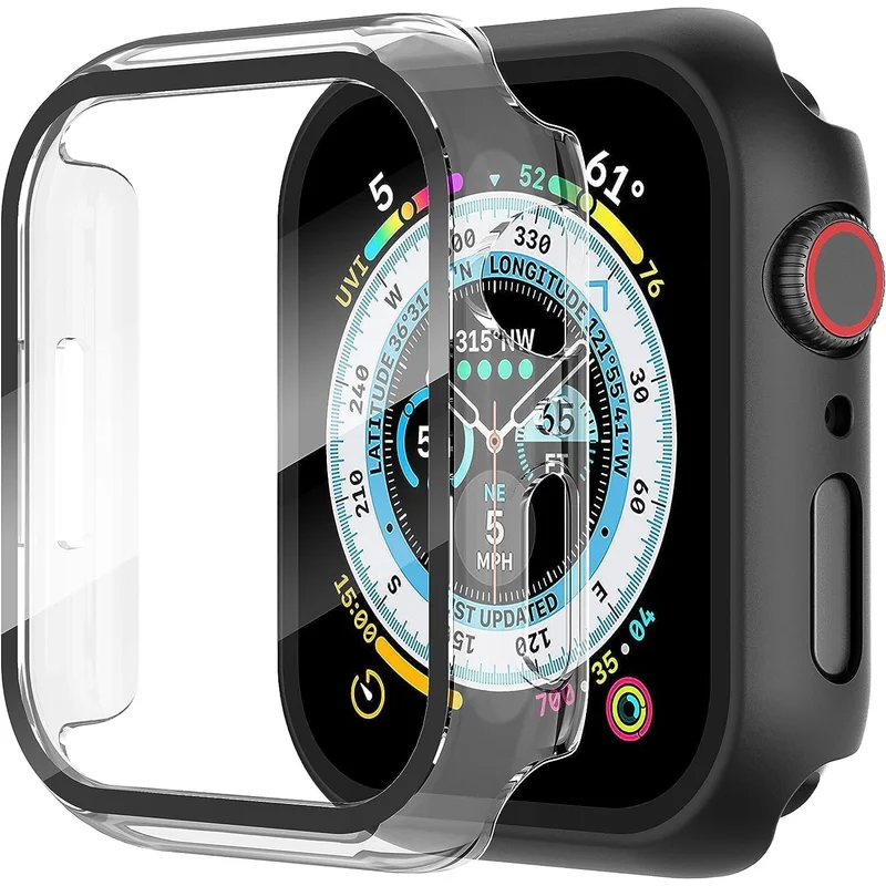 جراب Nopatia صلب لساعة Apple Watch مقاس 40مم مع حماية زجاجية