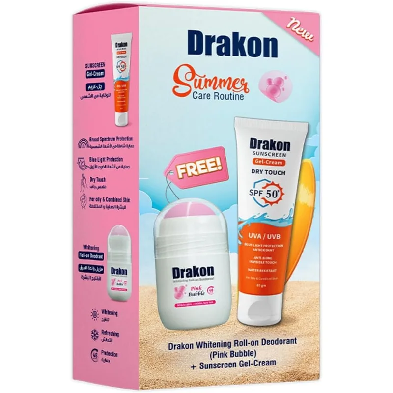 رول أون مزيل عرق وكريم واقي شمس من Drakon