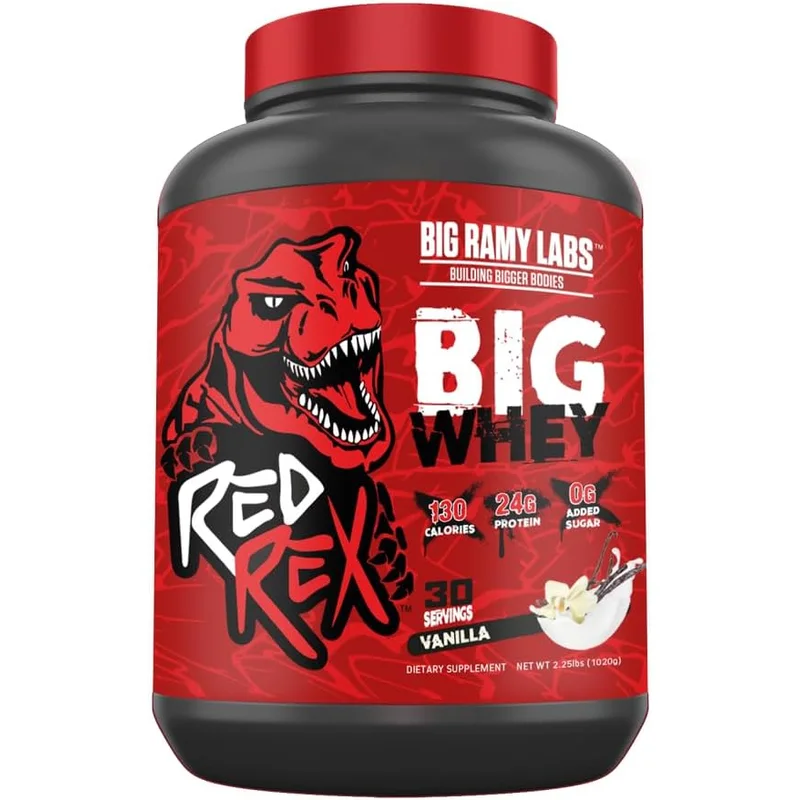 مسحوق بروتين مصل اللبن من Red Rex حجم كبير بنكهة الفانيليا