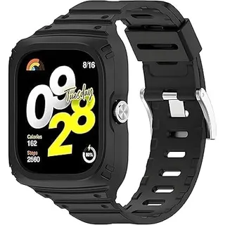 سوار ساعة Nopatia سيليكون مع كفر حماية لـ Redmi Watch 4