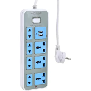 مشترك كهرباء 7 منافذ مع منفذ USB