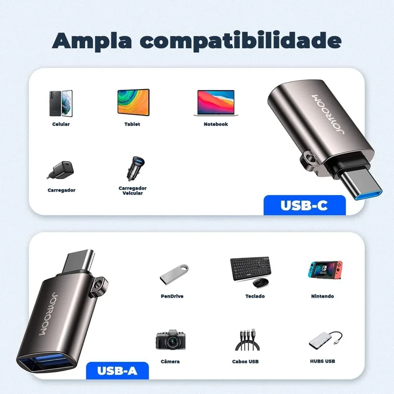 محول USB 3.2 من جوي روم من نوع C إلى USB ذكر أسود