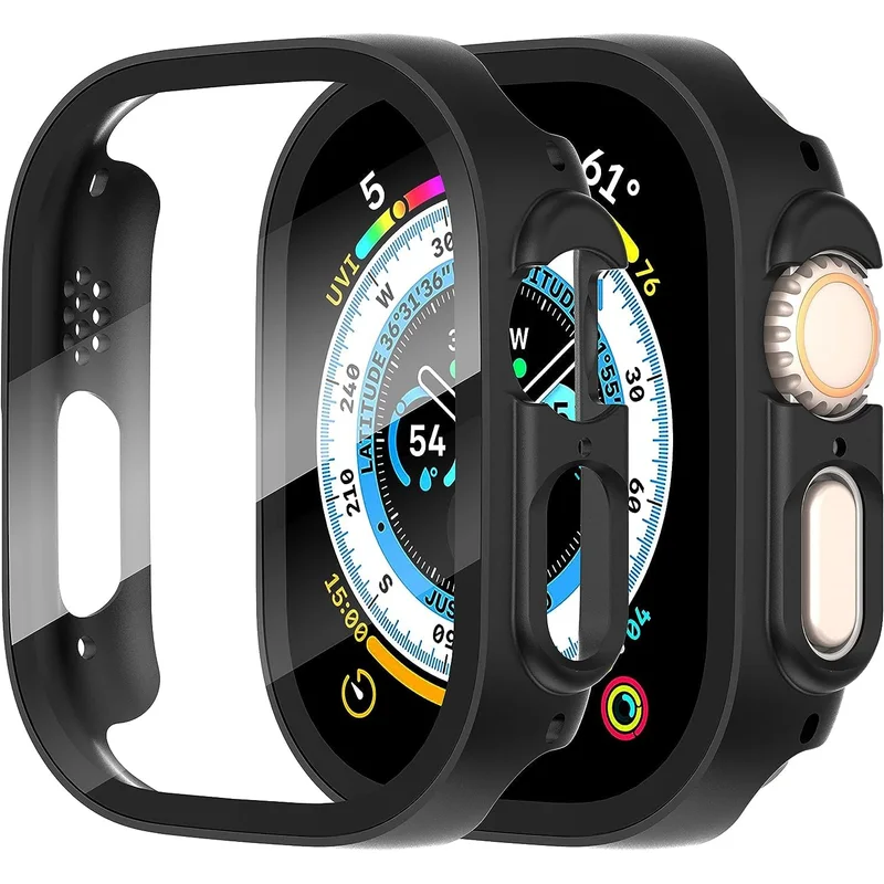 حماية كاملة لساعة Apple Watch Ultra 49mm بعدسة زجاجية