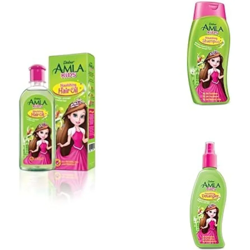 طقم العناية بشعر الأطفال من Dabur Amla - شامبو وزيت