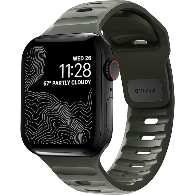 سوار ساعة iWatch سيليكون مموج 42/44/45/49 مللي