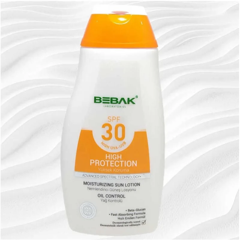 لوشن واقي شمس SPF 30 من بيباك بفيتامين E 200 مل