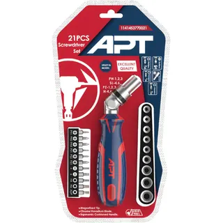 طقم مفكات بسقاطة 21 قطعة من APT