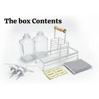 موزع صابون زجاجي مع حامل