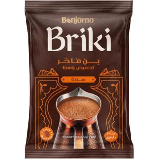 قهوة بريكي تركية متوسطة سادة من بونجورنو 80 جرام