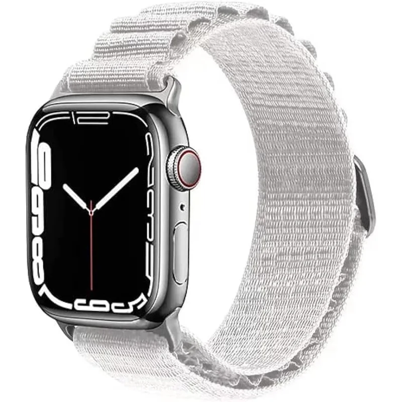 سوار ساعة Apple Watch من النايلون من WiWU بلون أبيض خفيف ومتين