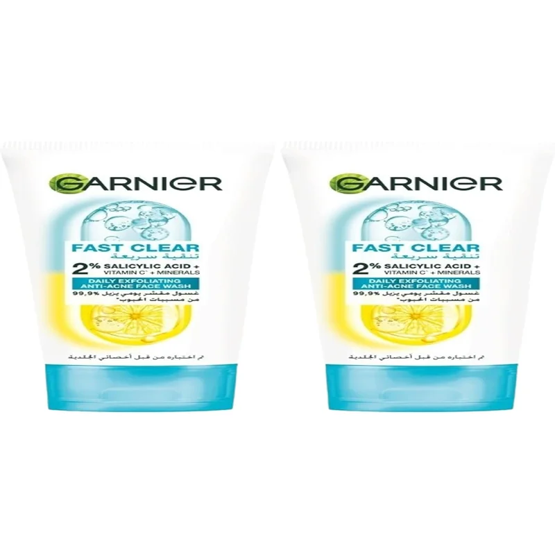 غسول وجه Garnier ثلاثي المفعول للبشرة المعرضة لحب الشباب