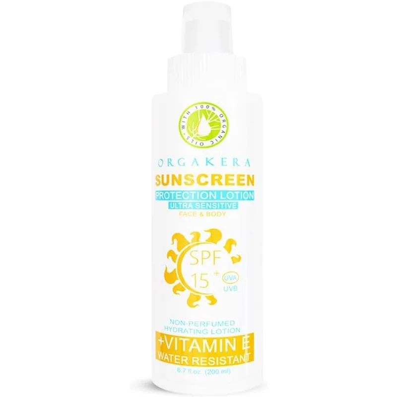 لوشن واقي شمس SPF 15 من Orgakera للوجه والجسم