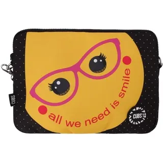 حقيبة لابتوب Cubs بتصميم All we need is smile مقاس 15 إنش