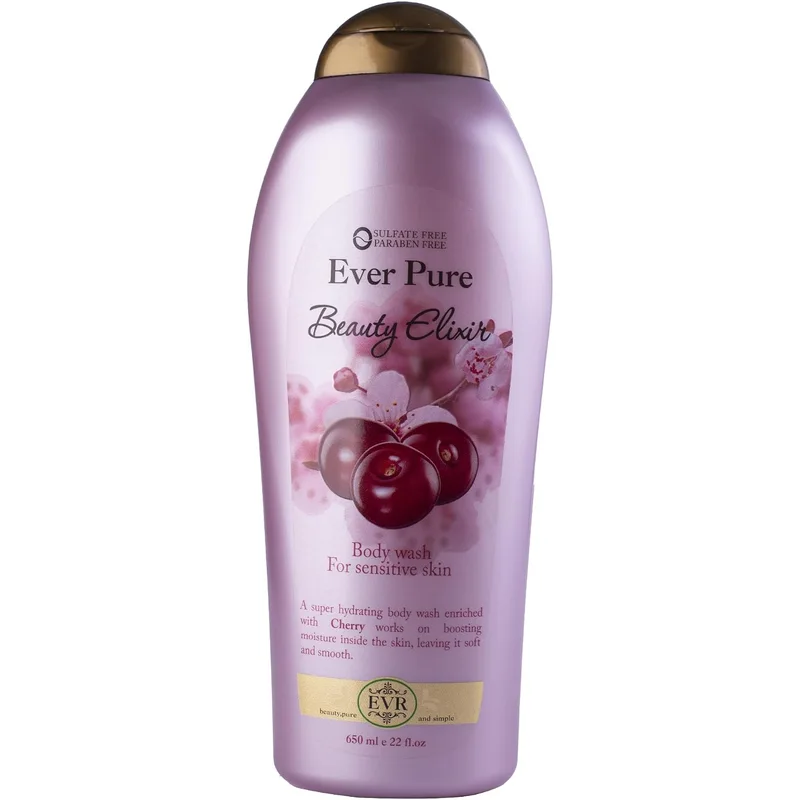 غسول جسم كرز للبشرة الحساسة من Ever Pure